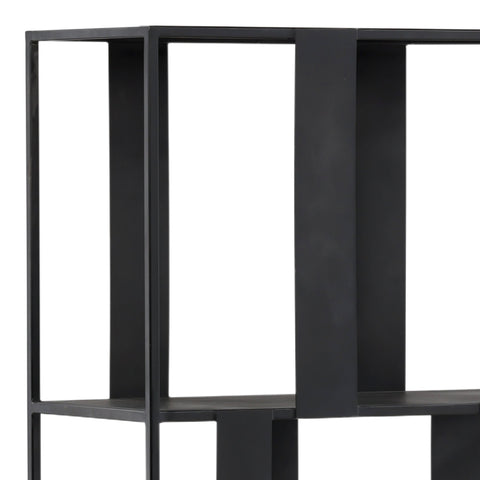Isiah Black Bookcase