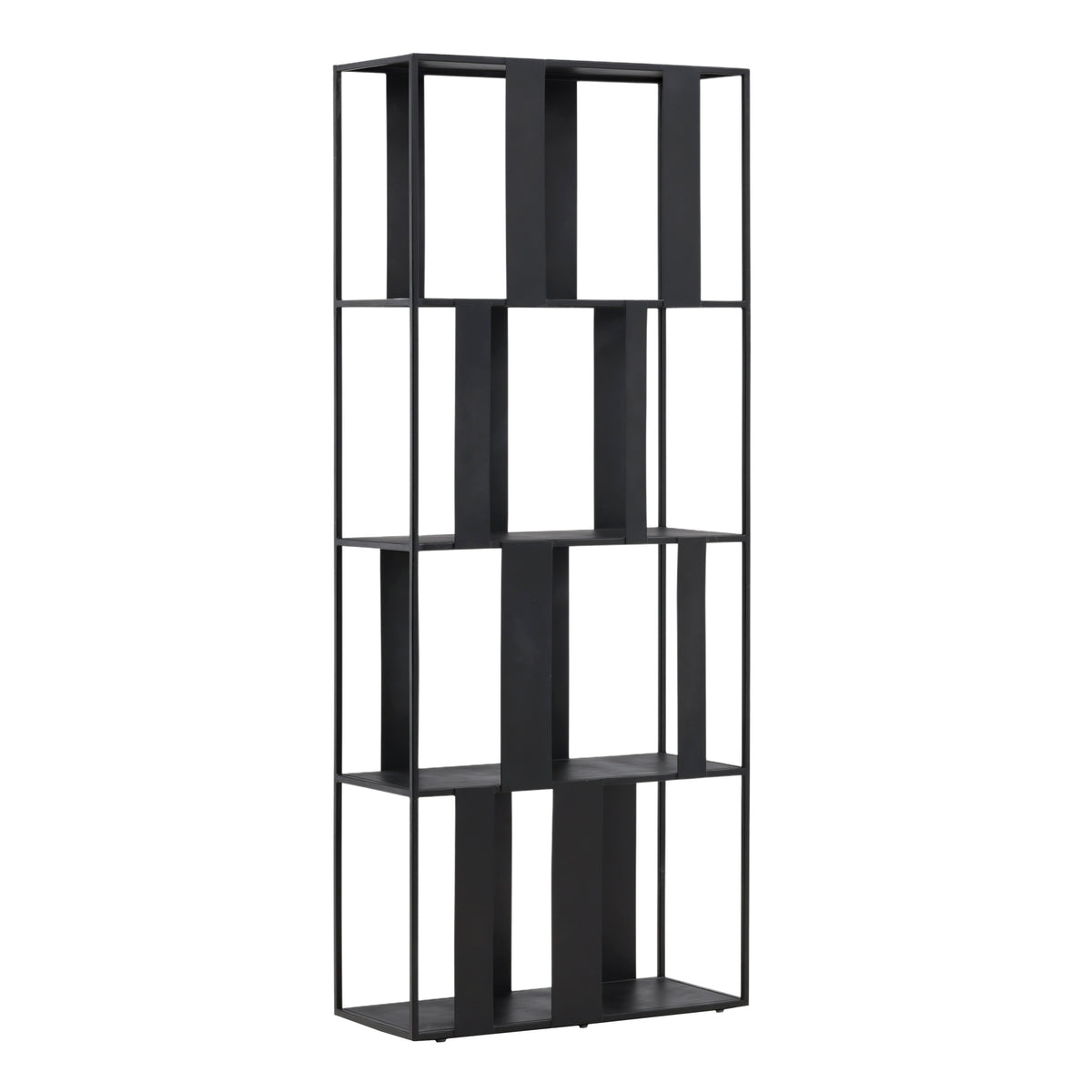 Isiah Black Bookcase