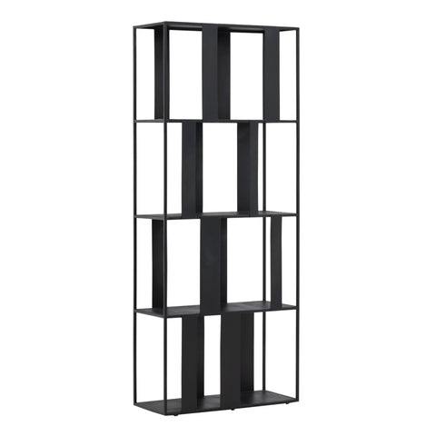 Isiah Black Bookcase
