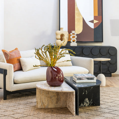 Harrington Black and Cream Coffee Table Set Of 2