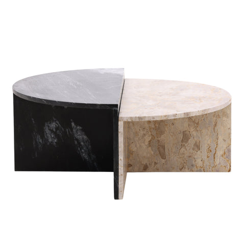 Harrington Black and Cream Coffee Table Set Of 2