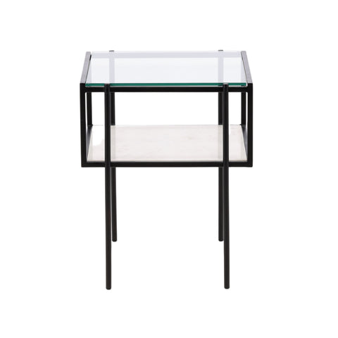 Travis White and Black Side Table