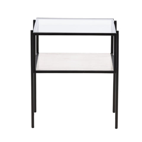 Travis White and Black Side Table
