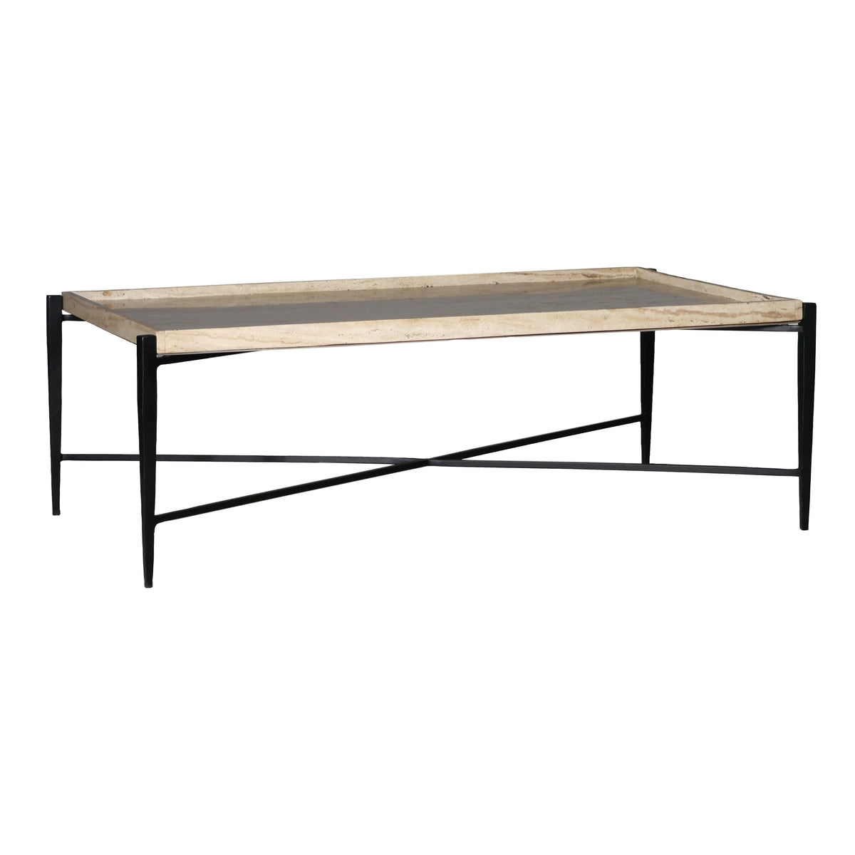 Rice Natural and Black Coffee Table