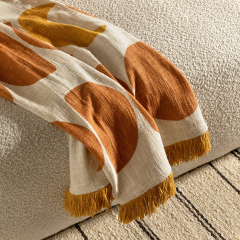 Conall Terracotta and Mustard Throw
