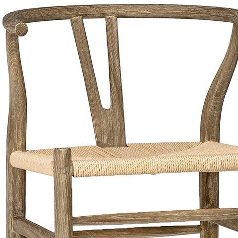 Rylee Grey Wash and Light Natural Seat Dining Chair