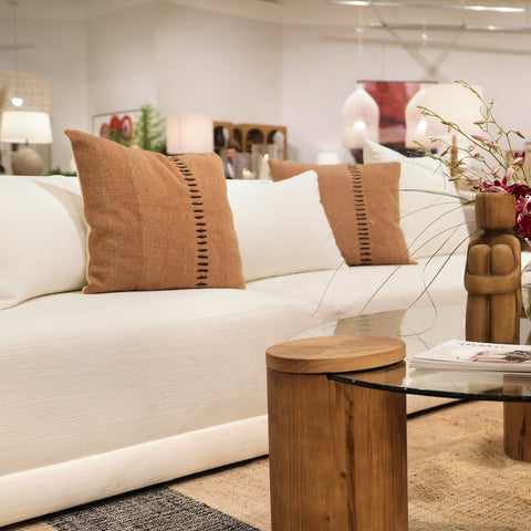 Nimue Taupe with Black Accents Pillow