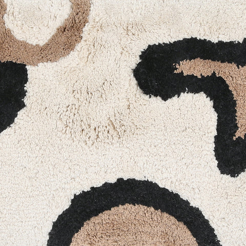 Zaraea Black, Off White and Taupe Pillow