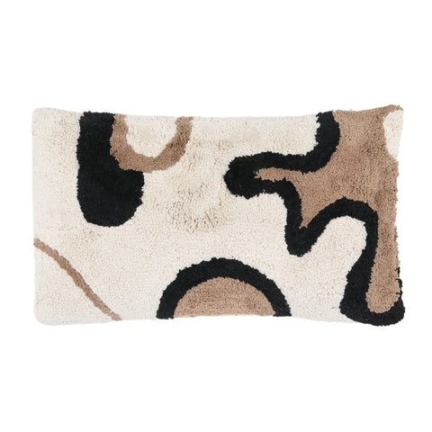 Zaraea Black, Off White and Taupe Pillow