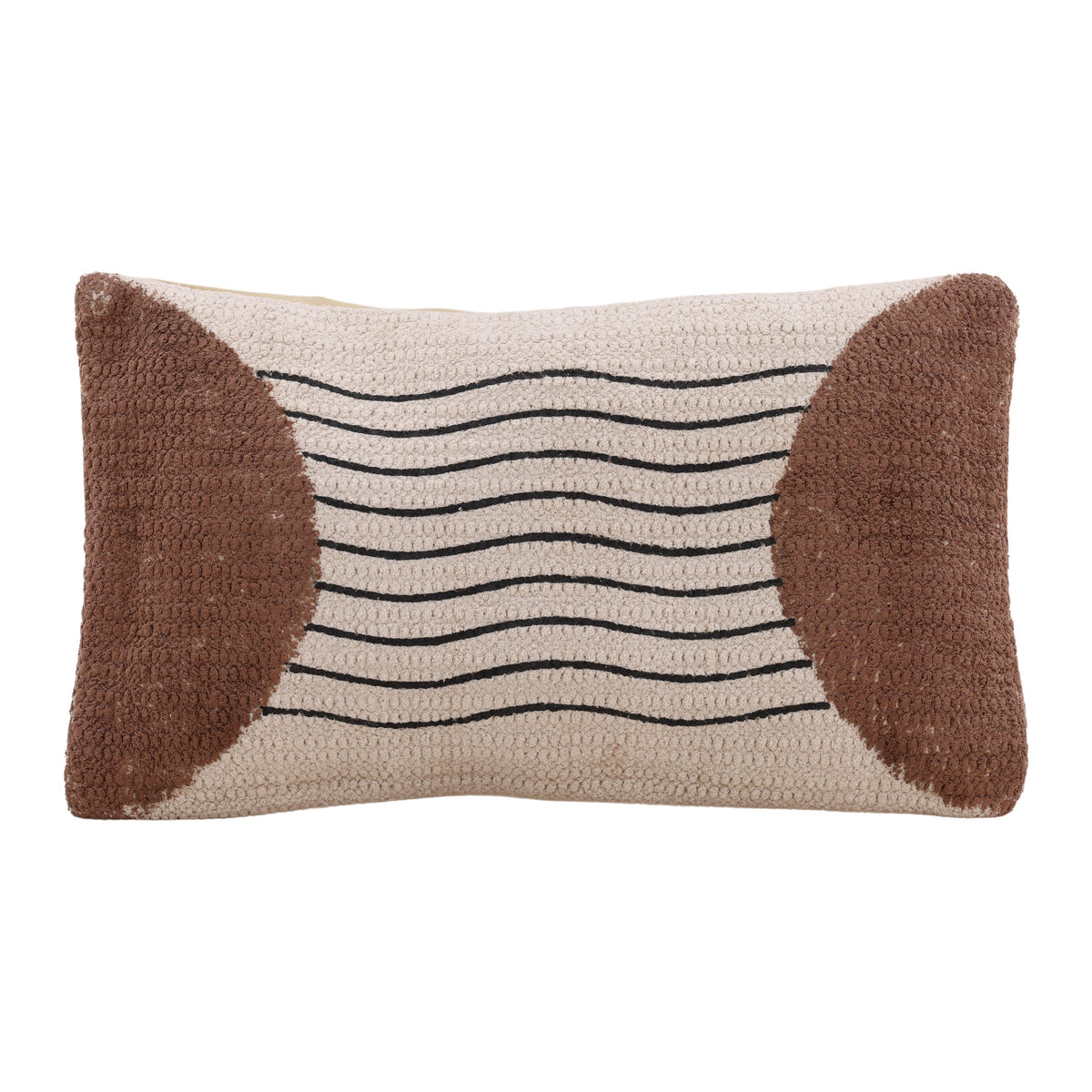 Theodore Beige, Brown and Black Pillow