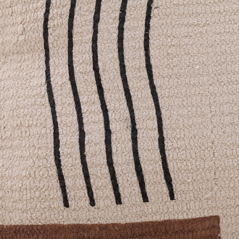Thistle Beige, Brown and Black Pillow