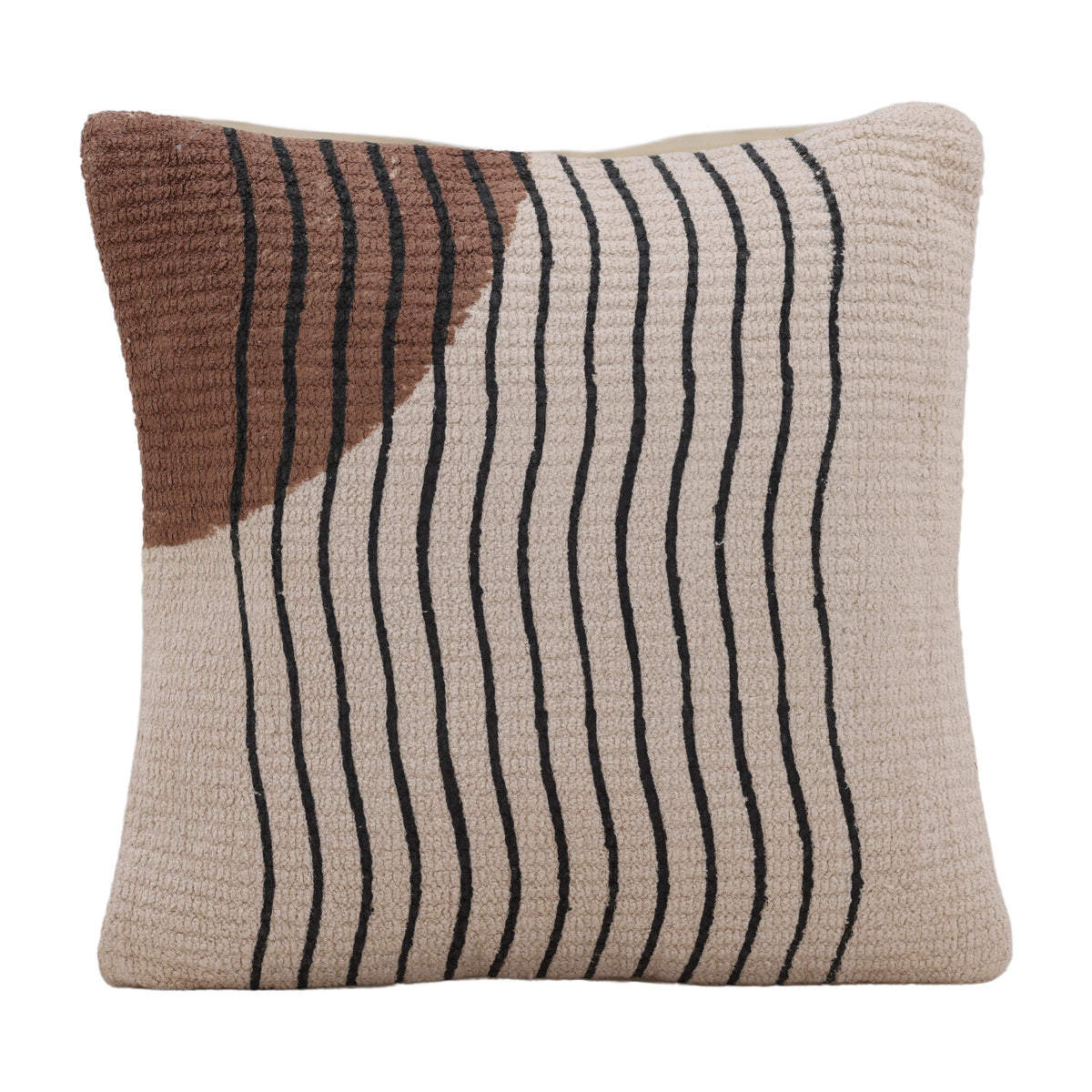 Theron Beige, Brown and Black Pillow