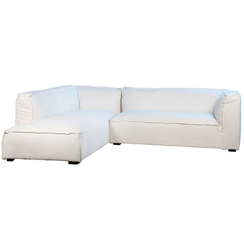 Basford White Chaise Sectional
