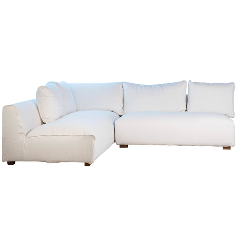 Marian White L-Shape Sectional