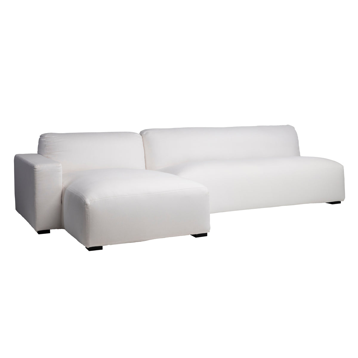 Mylo Snow White Upholstery Chaise Sectional