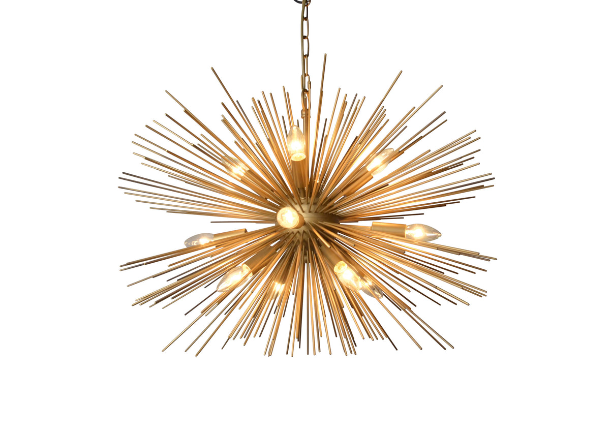 Makar Brass Finish Chandelier