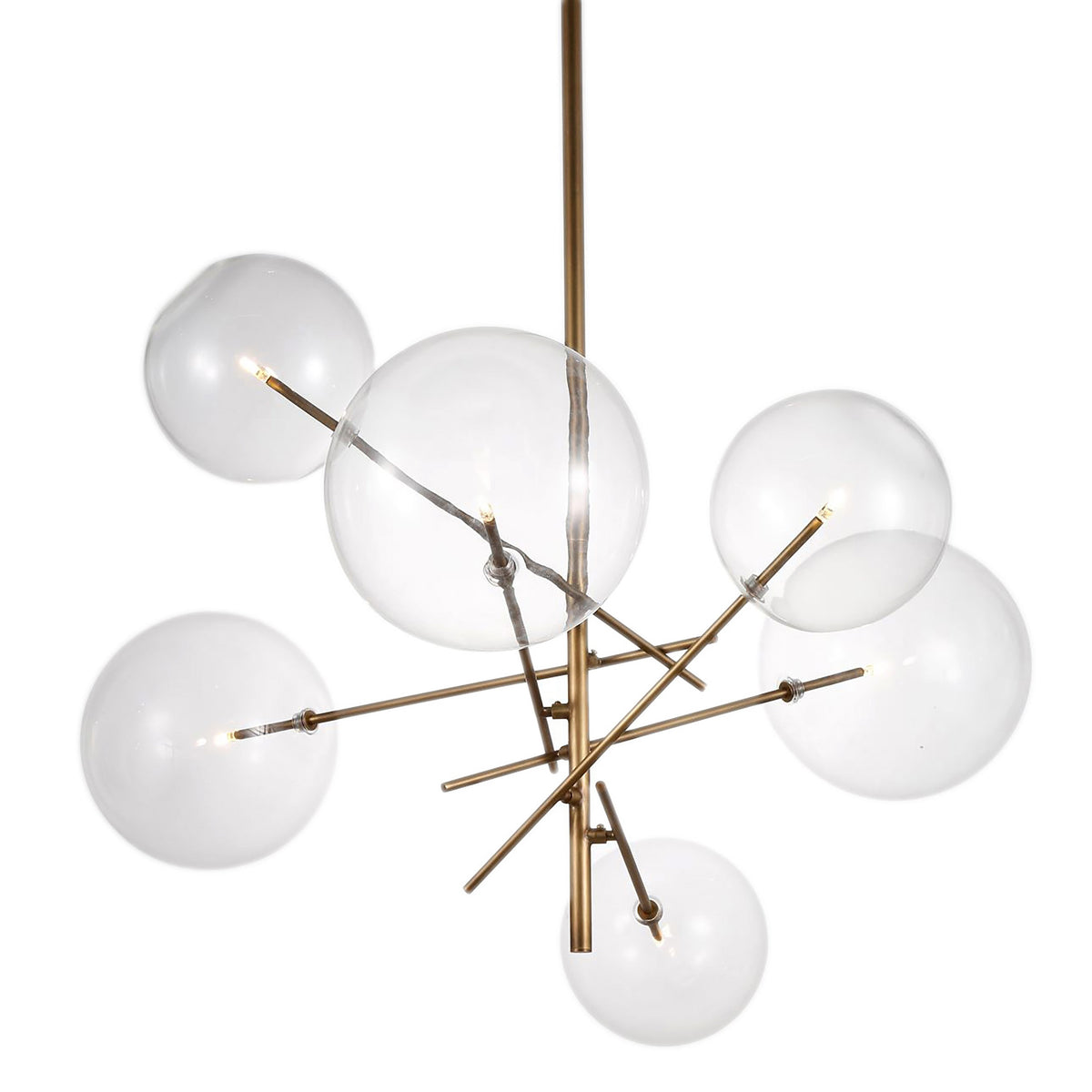 Leona Antique Brass Finish Pendant Light