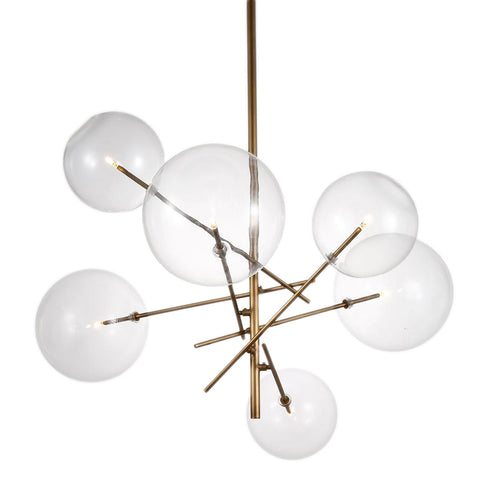 Leona Antique Brass Finish Pendant Light