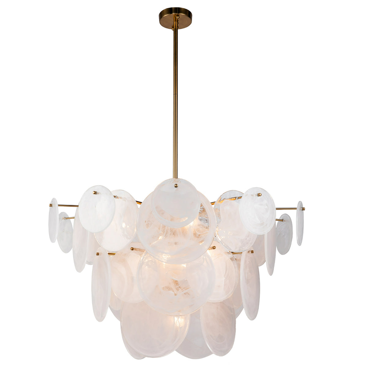 Seraphina Gold and White Chandelier