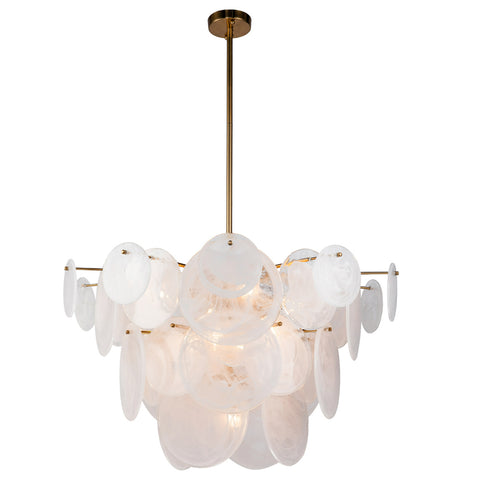 Seraphina Gold and White Chandelier