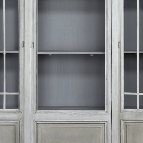Aloha Antique Light Grey Wash Finish Cabinet