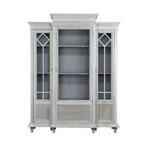 Aloha Antique Light Grey Wash Finish Cabinet
