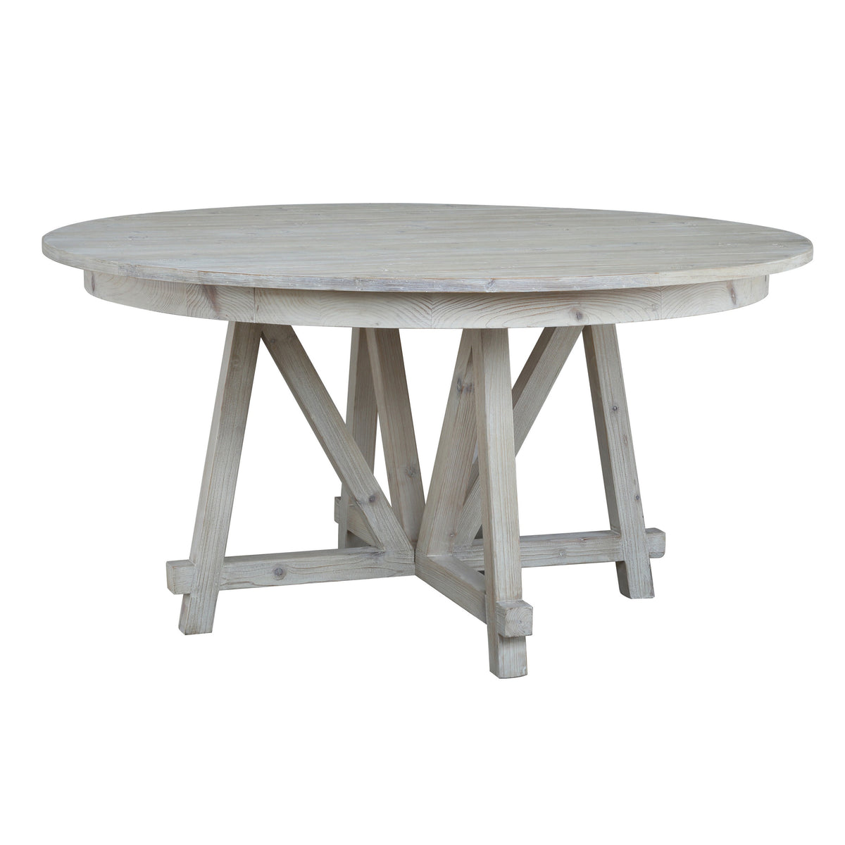 Largo Whitewash Sealed Finish Dining Table