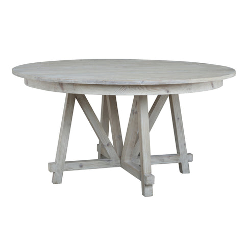 Largo Whitewash Sealed Finish Dining Table