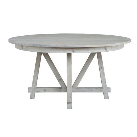 Largo Whitewash Sealed Finish Dining Table