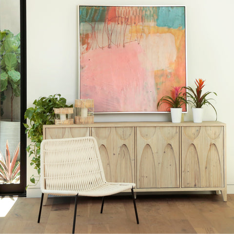 Montes Whitewash Finish Sideboard