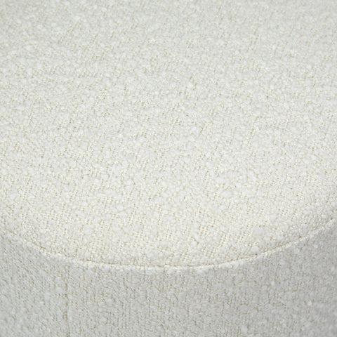 Gasol Off White Upholstery and Matte Black Legs Stool