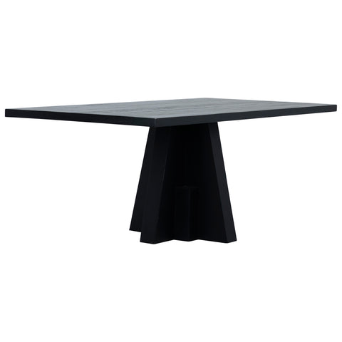 Lacson Matte Brushed Black Sealed Finish Dining Table