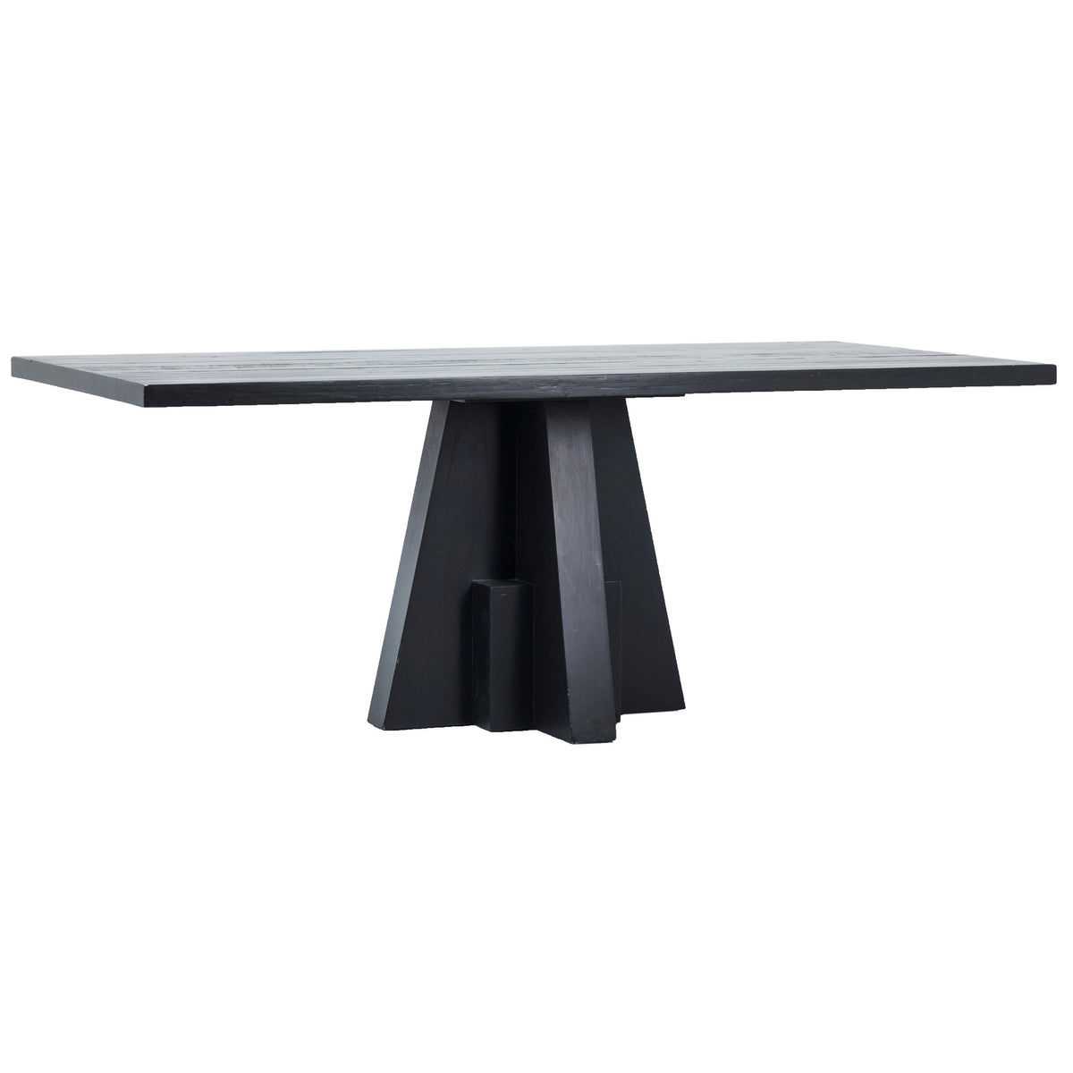 Lacson Matte Brushed Black Sealed Finish Dining Table