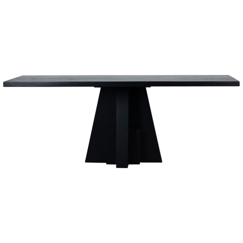 Lacson Matte Brushed Black Sealed Finish Dining Table