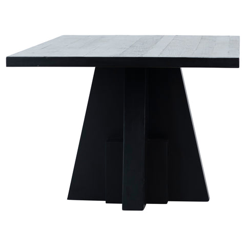 Lacson Matte Brushed Black Sealed Finish Dining Table