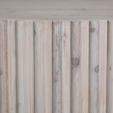 Webster Light Grey Wash Finish and Matte Black Iron Base Sideboard