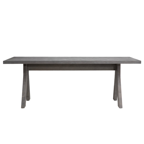 Augusto Charcoal Grey Textured Top with Smoked Oak Wood Finish Dining Table