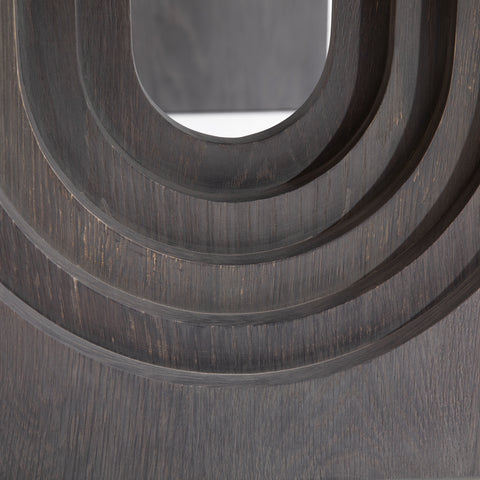 Alessio Charcoal Grey Textured Top with Smoked Oak Wood Finish Dining Table