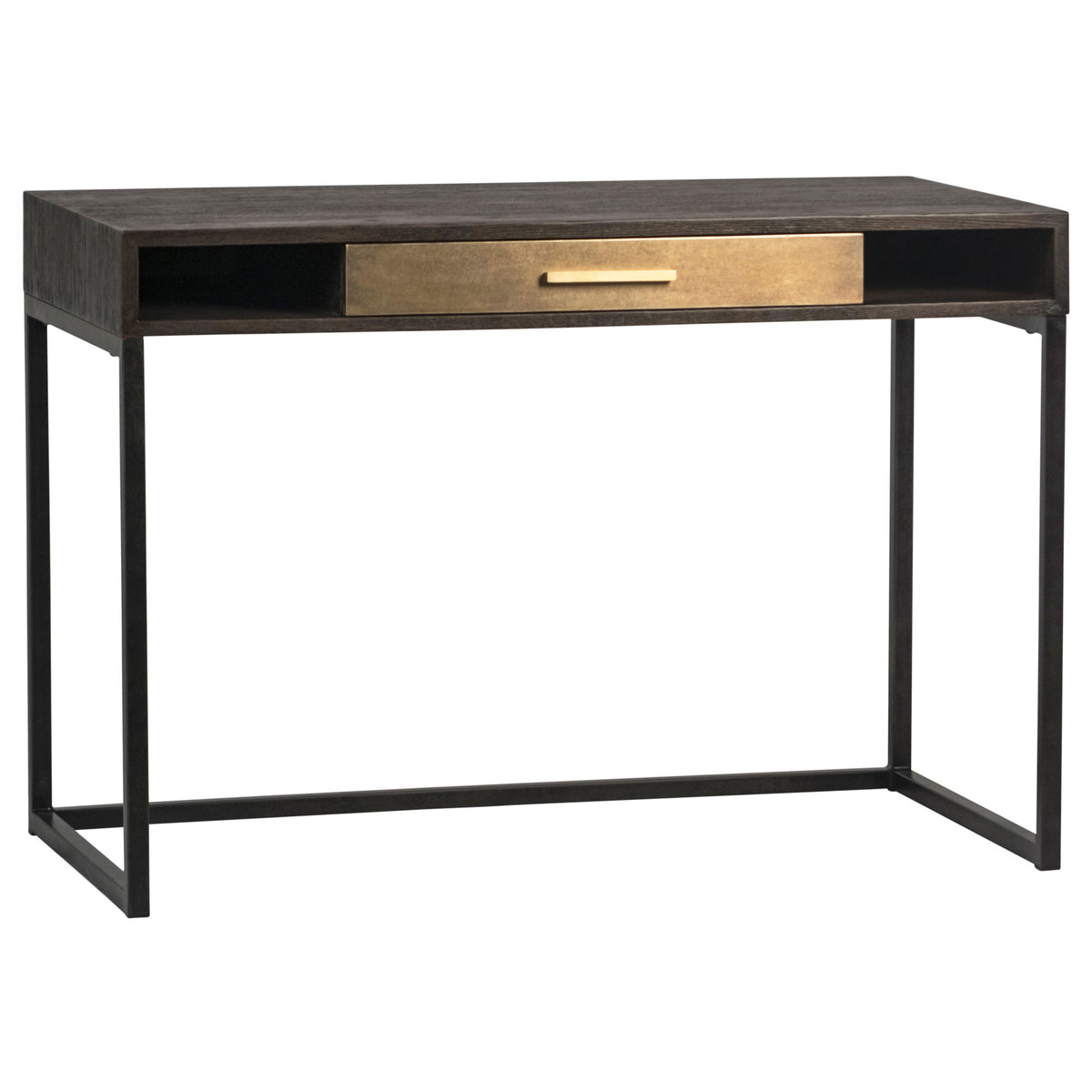 Tivoli Ebony and Brass Finish Desk