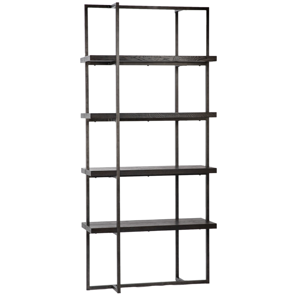 Belvin Antique Black Finish Bookcase