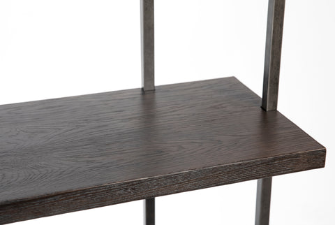 Belvin Antique Black Finish Bookcase