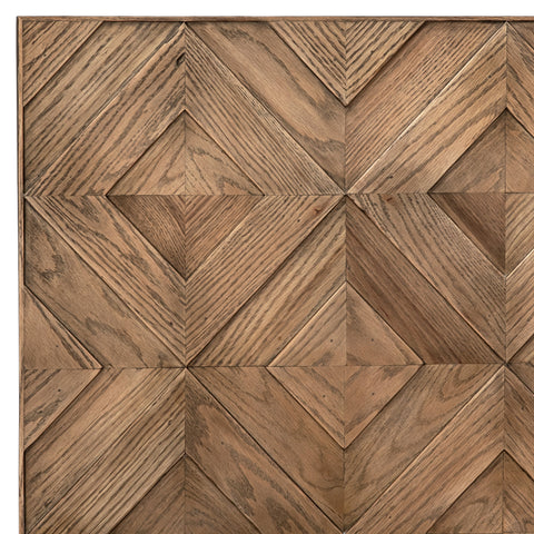 Modena Medium Brown Natural Wood Finish and Black Base Bed
