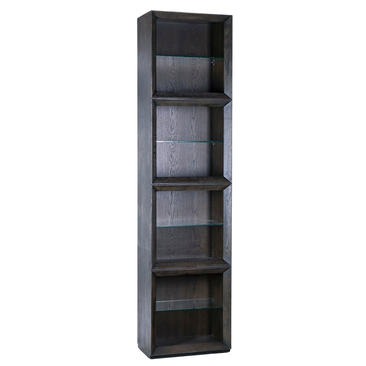 Eloa Dark Brown and Ebony Finished Wood Bookcase
