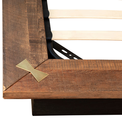 Donita Medium Brown Wood Finish Bed