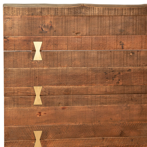 Donita Medium Brown Wood Finish Bed