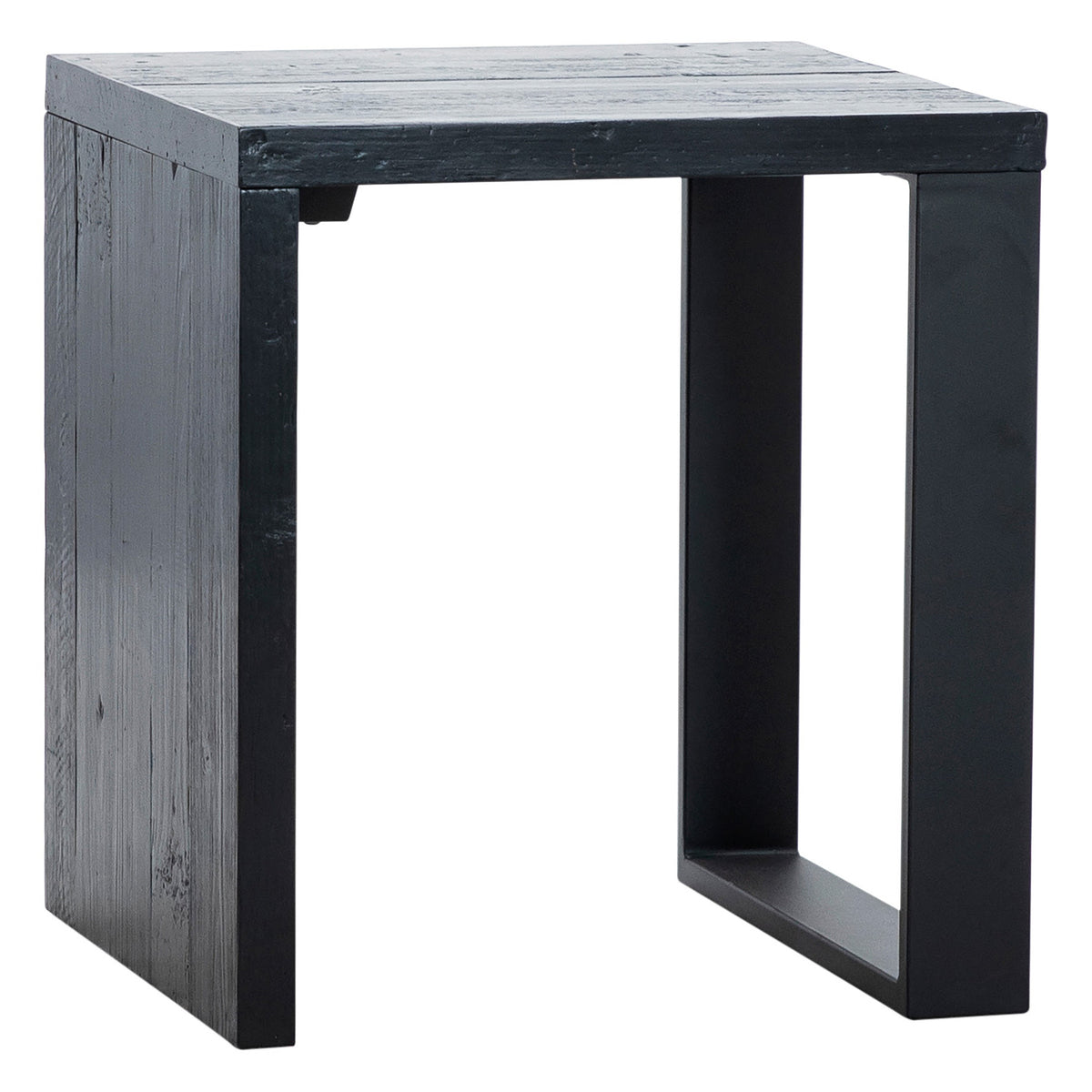 Mika Black and Powder Coated Iron Finish Side Table