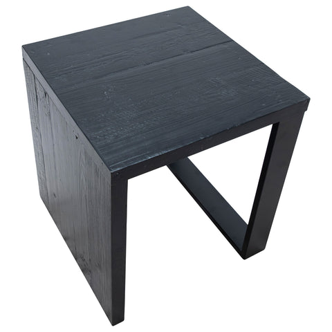 Mika Black and Powder Coated Iron Finish Side Table