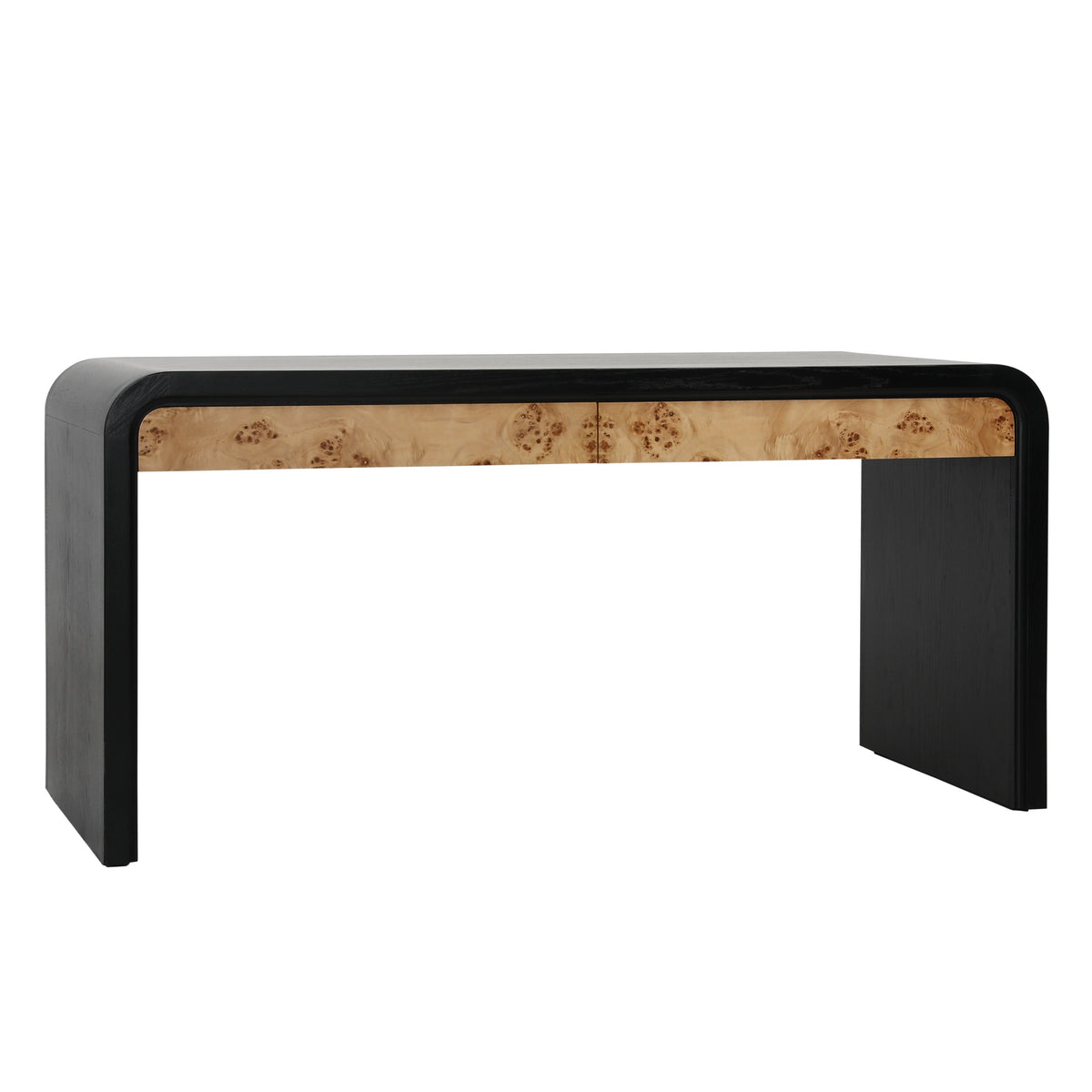 Brennan Black and Natural Burl Desk