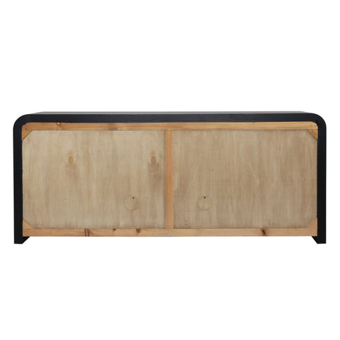 Brennan Black and Natural Burl Sideboard