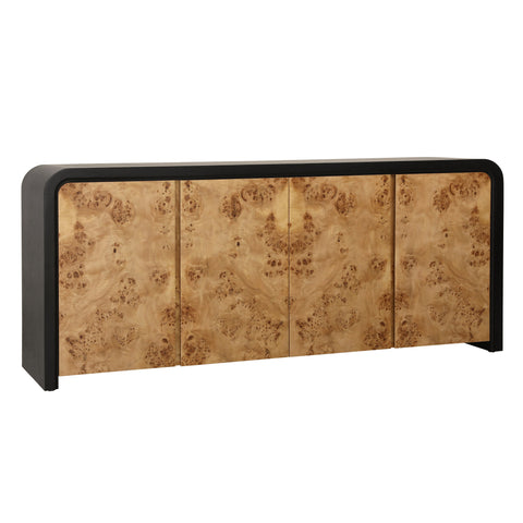 Brennan Black and Natural Burl Sideboard